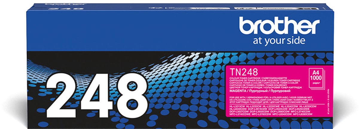 Brother toner, 1.000 pagina's, OEM TN-248M, magenta 4 stuks