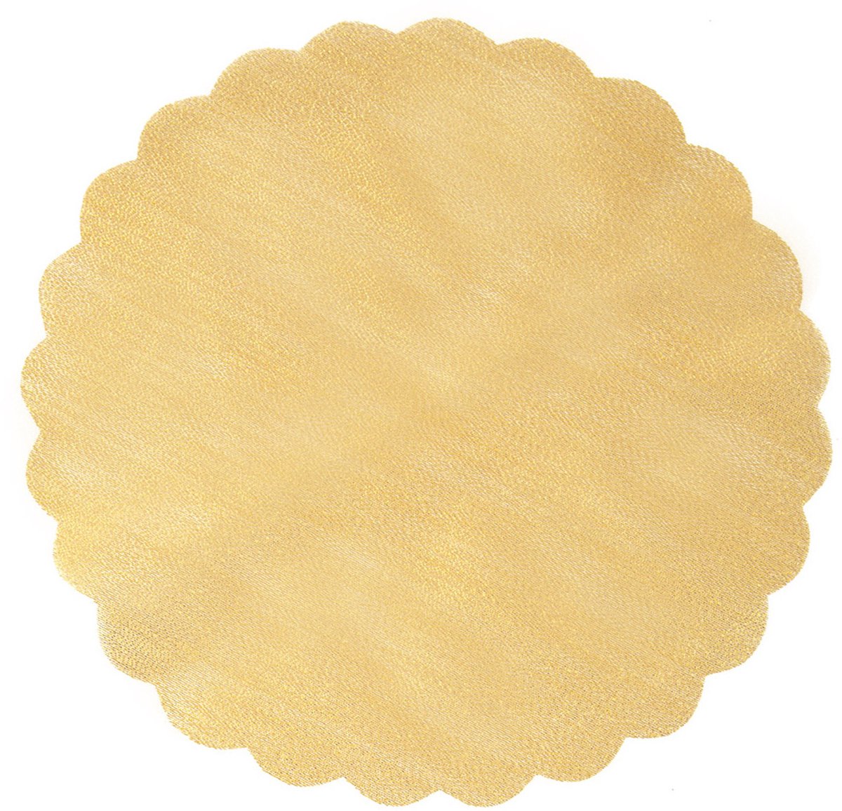 HOBI - 6 ronde tule onderleggers, goud metallic 24 cm voor feesttafel