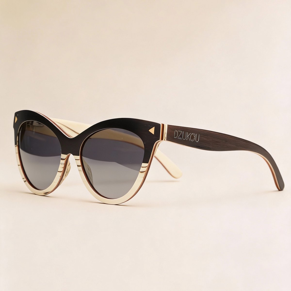 Dzukou French Seduction - Zonnebril - Cat Eye - Dames - Hout