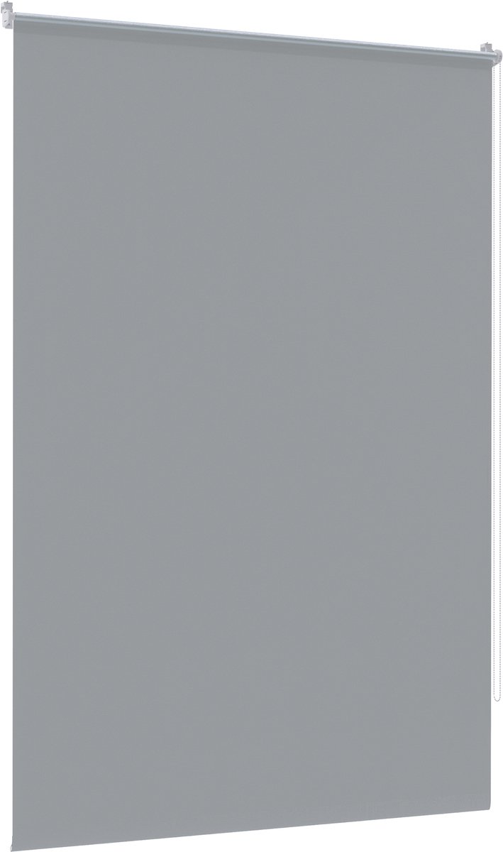 Klemmfix Verduisterend Rolgordijn 110x160cm Zonder Boren Verstelbaar Zijtrekrolluik Voor Raam En Deur Privacy En Zonwering Grijs NAIZY