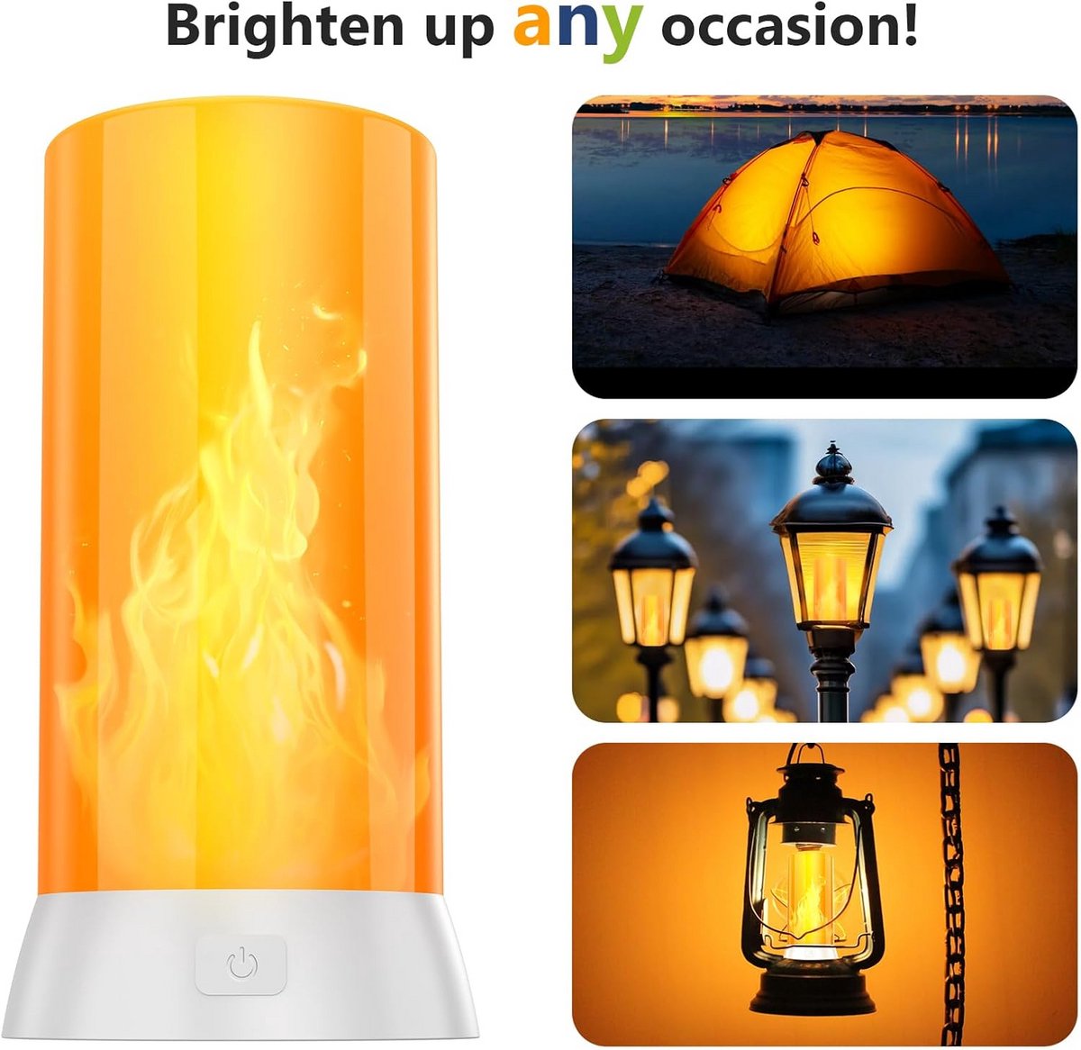 Set van 2 Oplaadbare LED Vlamlampen met Afstandsbediening en Timer - Waterdicht