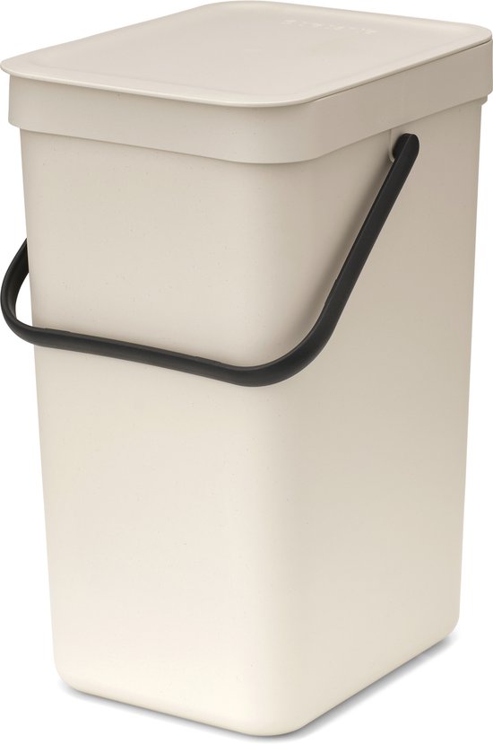Brabantia Sort & Go Prullenbak - 12 l - Soft Beige