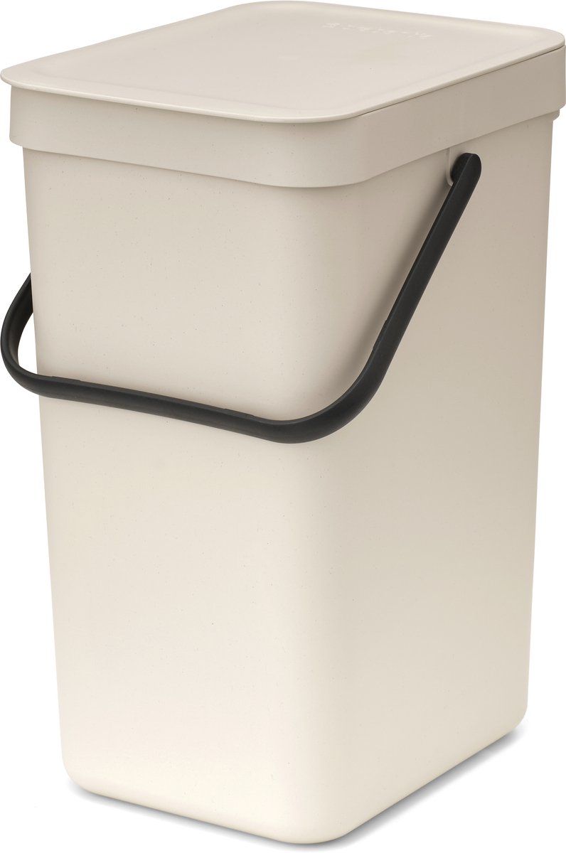 Brabantia Sort & Go Prullenbak - 12 l - Soft Beige