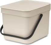 Poubelle Brabantia Sort & Go - 6 l - Beige doux