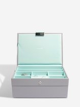 STACKERS GREY & MINT - Sieradendoos - Juwelendoos - Sieradenhouder - Sieraden Organizer - 2-set