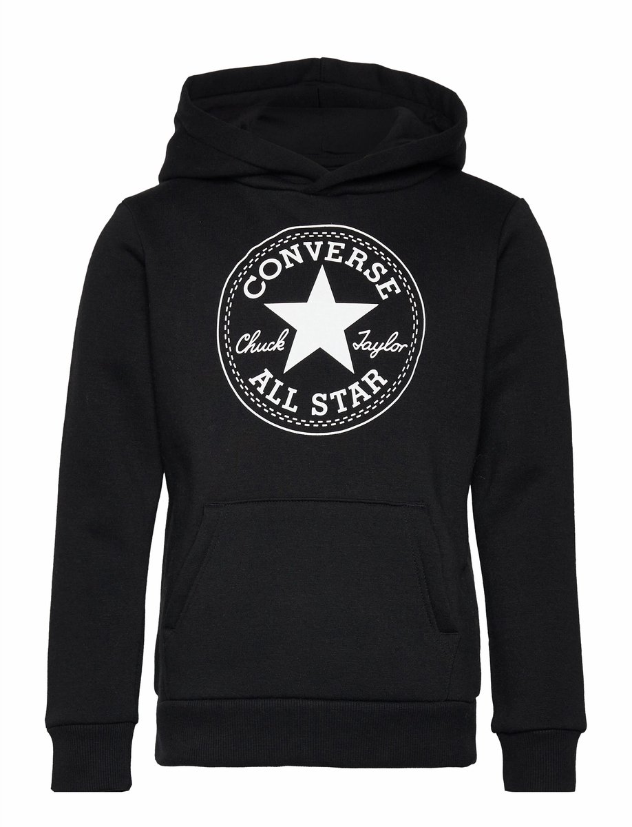 Junior Hoodie Converse Fleece CTP Core Po Zwart