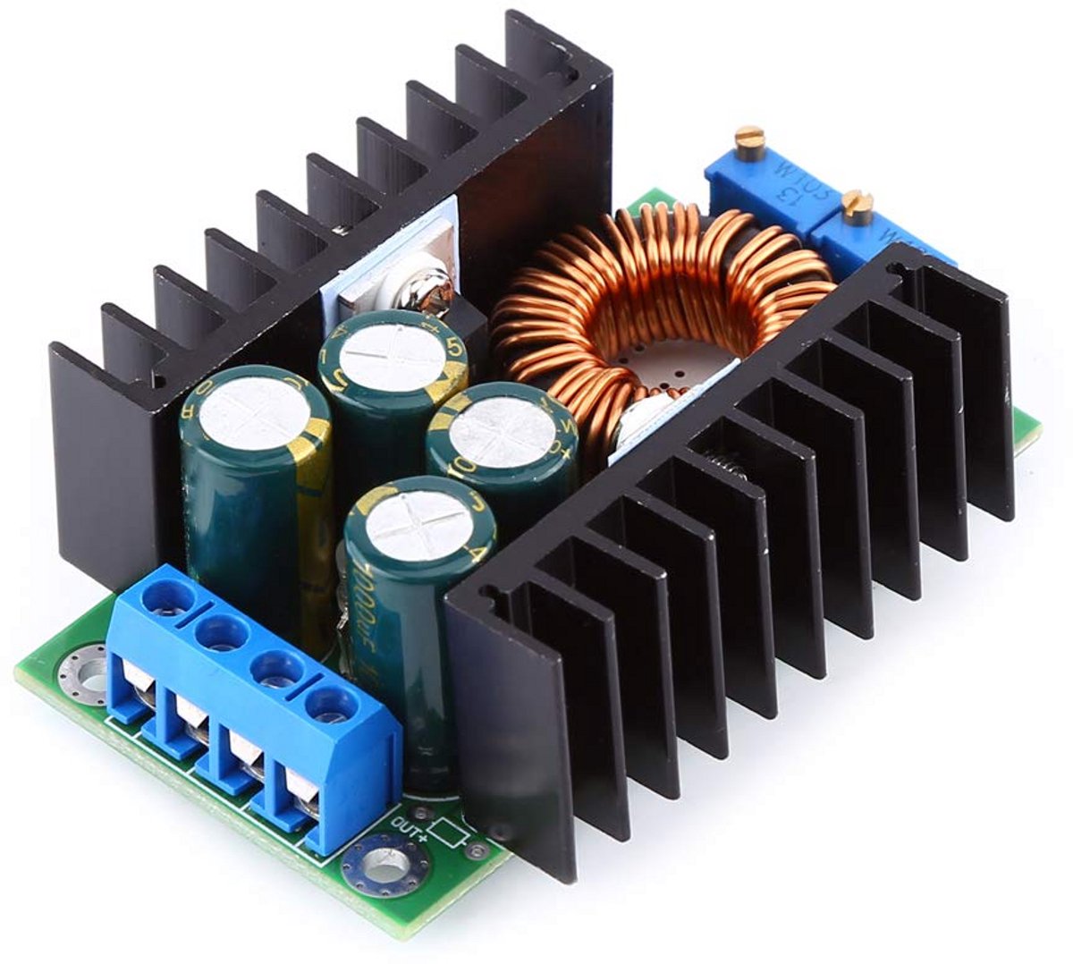 Instelbare DC-DC Step Down Buck Converter 300W met Constante Stroomregeling 7V-40V naar 0.8V-28V