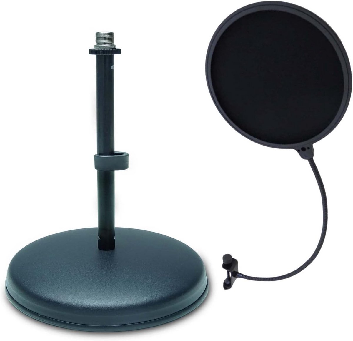 Professioneel Microfoon Tafelstatief met Popfilter voor Studio en Podcast