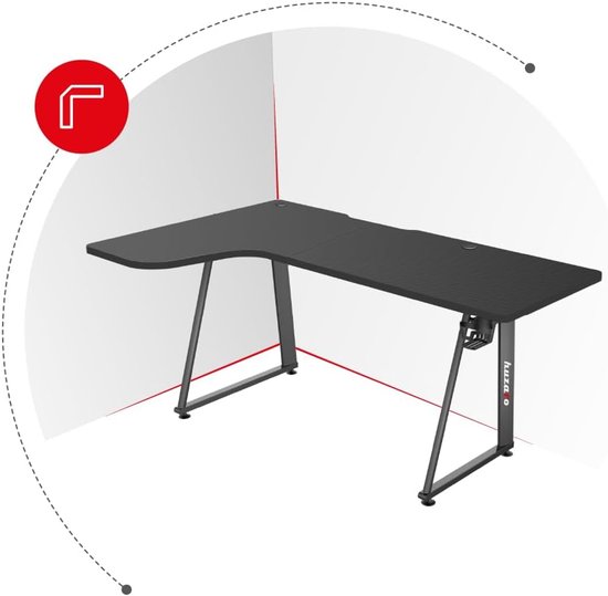 Ergonomisch Gaming Bureau - Ideaal voor PC en Monitor Setup — afbeelding 4