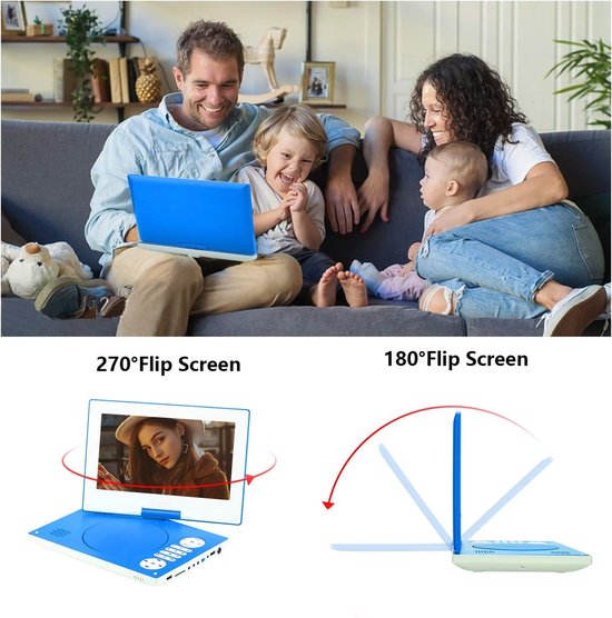 Draagbare DVD speler - Portable DVD speler - Met USB en Accu - Voor in Auto - Filmmonitor — afbeelding 4