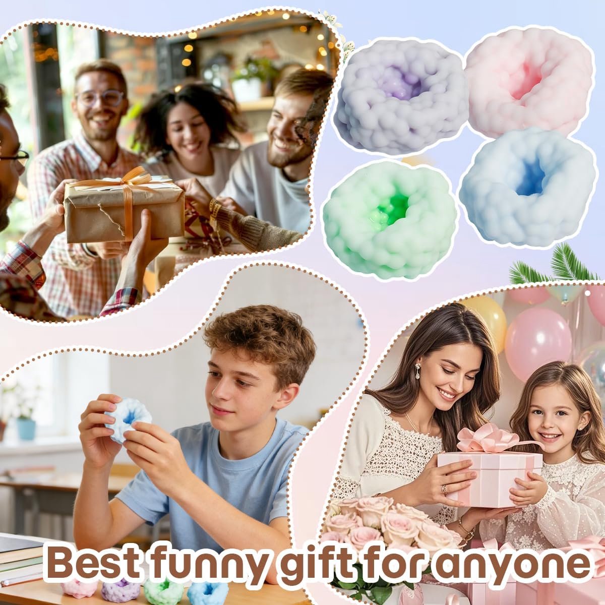 Squishy - 2 Stuks - Knijpbal - Angst Te Verminderen - Fidget Squishy - Stressballen - Anti-stress Knijpspeelgoed - Zachte, Langzame Squishy - Sensorisch Fidget - Parelstressbal - Stressbal voor kinderen - Decompressiespeelgoed - Volwassen en Kinderen — afbeelding 7