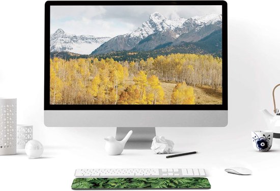 Gaming Keyboard Pad met Smalle Polssteun - Groene Wald-Design — afbeelding 4