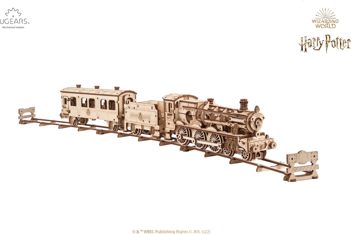 UGEARS 3D Modelbouw - Hogwarts™ Express - Harry Potter™ - Mechanisch Bouwpakket Hout - Educatief Speelgoed — afbeelding 2