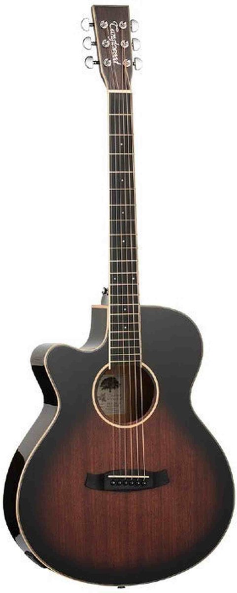 Tanglewood Winterleaf 4 CE AVB LH Linkshandige Super Folk Cutaway Elektro-Akoestische Gitaar Solid Mahogany Autumn Vintage Burst