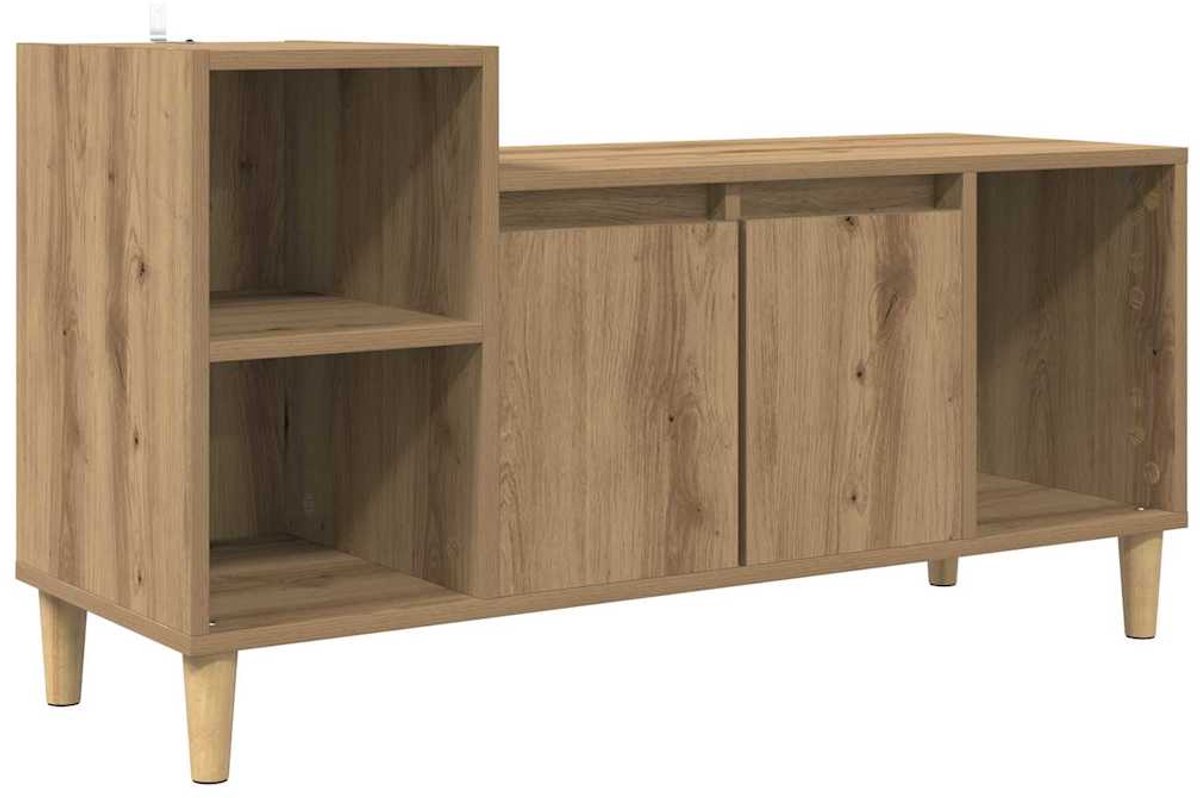 vidaXL - TV - Kast - 100 - x - 35 - x - 55 - cm - Artisan - Eiken - Bewerkt - hout