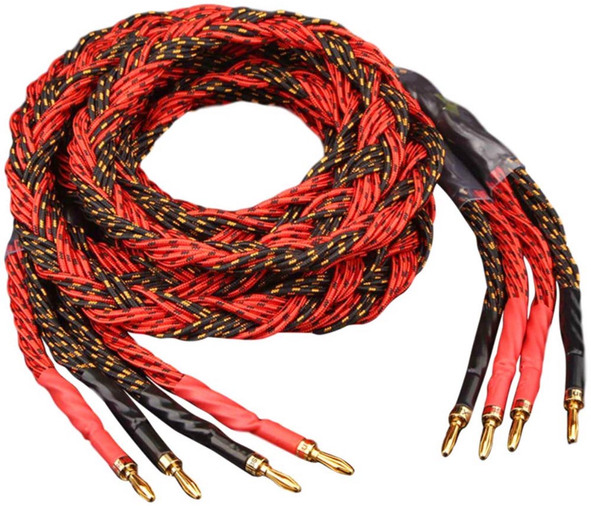 Luidsprekerkabel Paar - Audio Hifi Kabels - Home Cinema Geluid - Zuurstofvrij Koper - 2.5 Meter