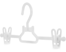 Wit 30Cm Kinderen Plastic Top Coat Kleding Kledingstuk Baby Peuter Hangers - HANGERWORLD 20 Stuks