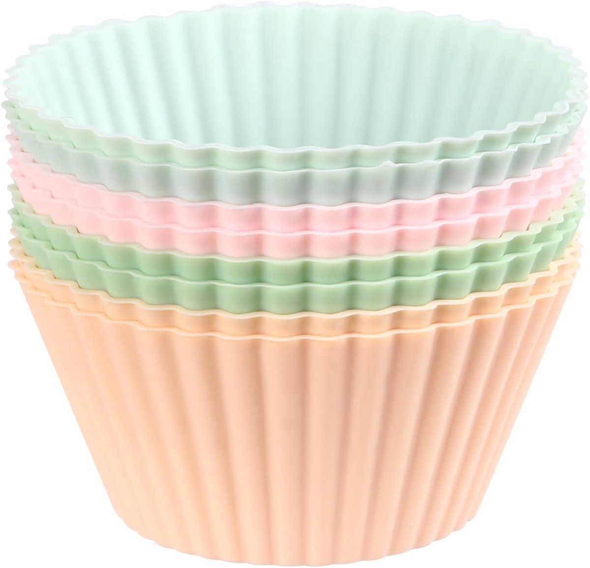 8 Herbruikbare Siliconen Muffinvormpjes voor Cupcakes en Taarten