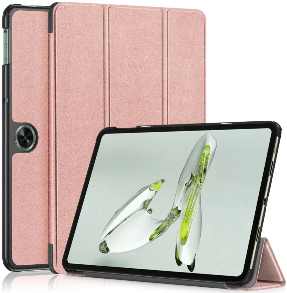OnePlus Pad Go / Oppo Pad Neo / Air 2 Hoes Tri-Fold Book Case Roze Goud