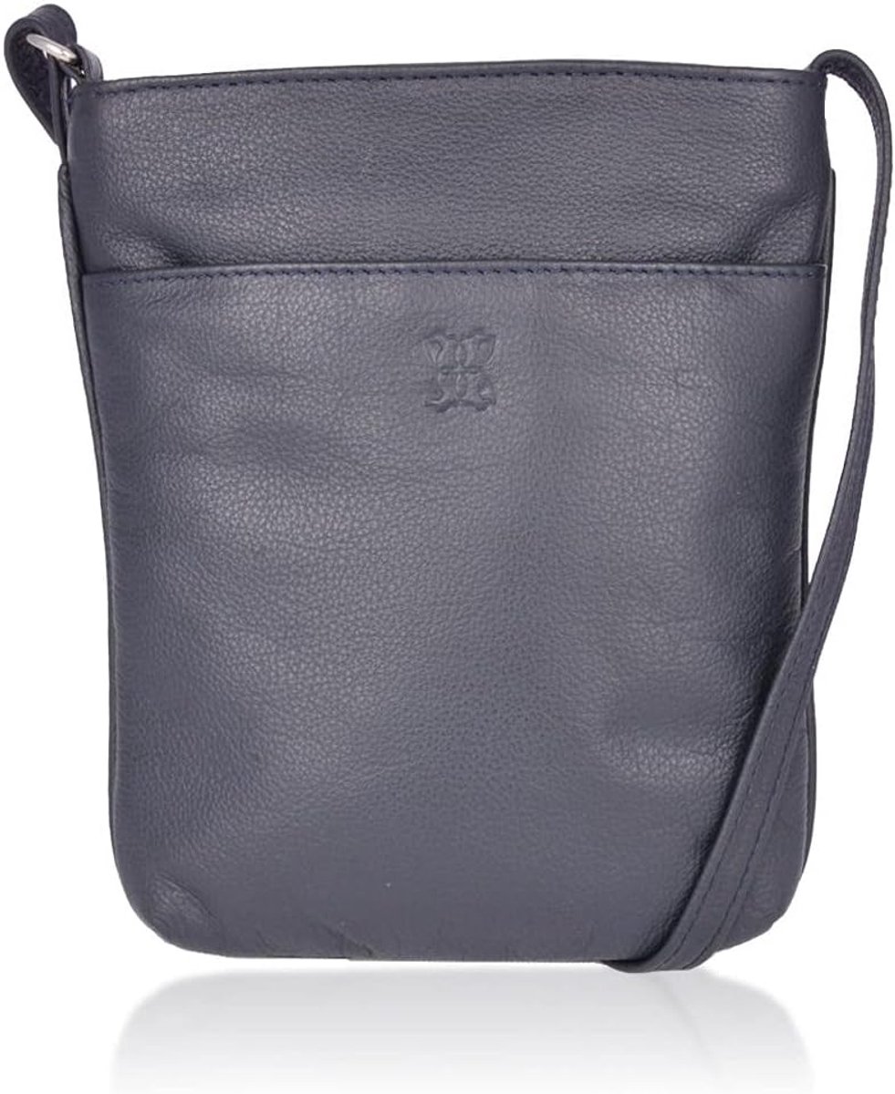 Leren Crossbody Tas Blauw - Lichtgewicht & Verstelbare Schoudertas Dames