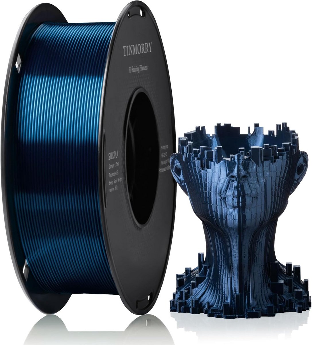 3D Printer Filament - PLA Spoel - Modelbouw - Zijdeglans Afwerking - 1.75mm 1kg - Blauwgroen
