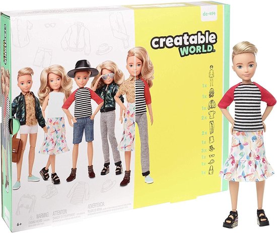 Aanpasbare Pop Set met Kleding en Accessoires - Inclusief Pruik en Schoenen - Speelgoed vanaf 6 Jaar van Merkloos — afbeelding 4