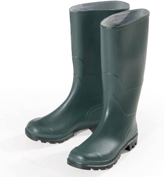 Bottes PVC Jusqu'aux Genoux Vert - Bottes de Travail Imperméables Taille 37 pour Jardin et Bricolage