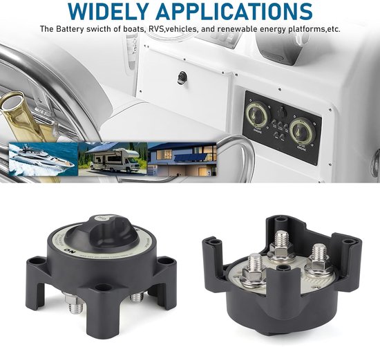 Waterdichte 600A Hoofdschakelaar voor Accu - Isolator AAN/UIT voor Boot ...