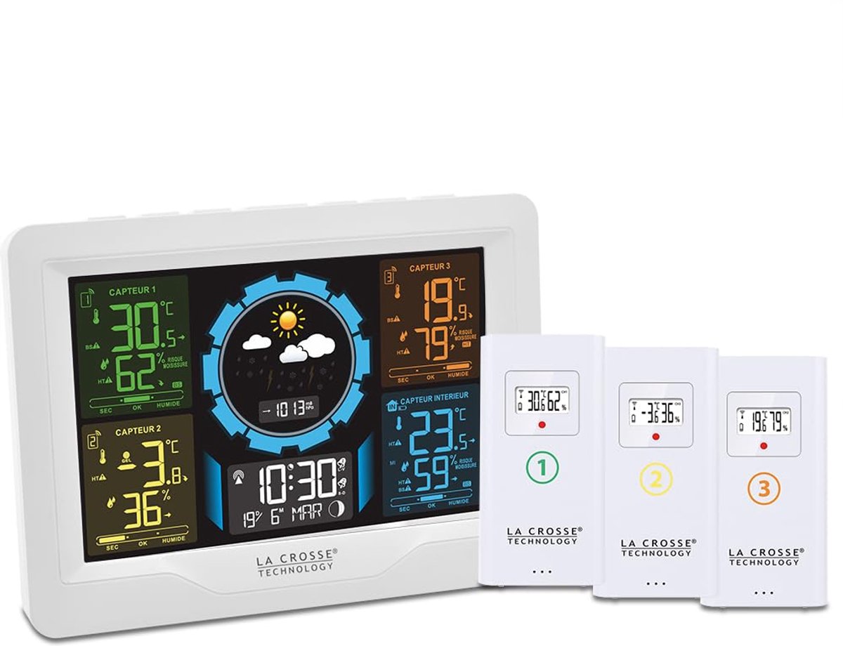 Draadloos Weerstation met Kleurenscherm en Buitensensoren