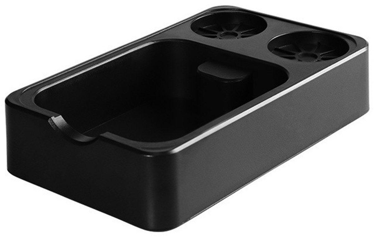 Multifunctionele koffiebewaardoos, tamper en koffiepoederdispenser - zwart