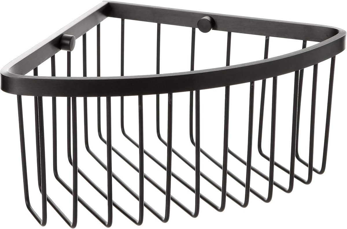 Corner opbergmand aluminium zwart