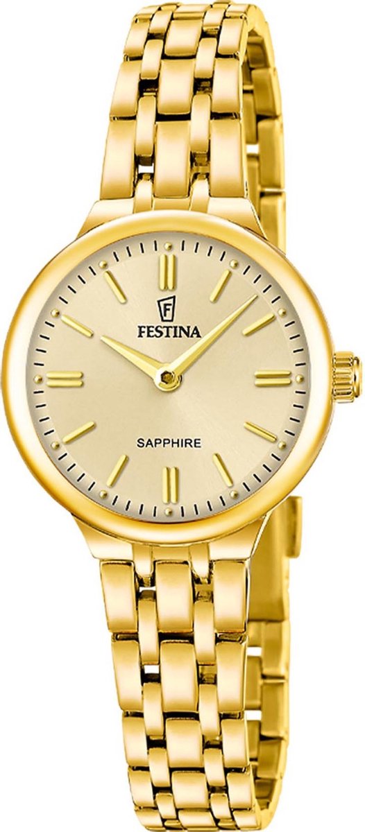 FESTINA DAMES GOUDEN MADEMOISELLE ROESTVRIJ STAAL HORLOGE ARMBAND F20745-2