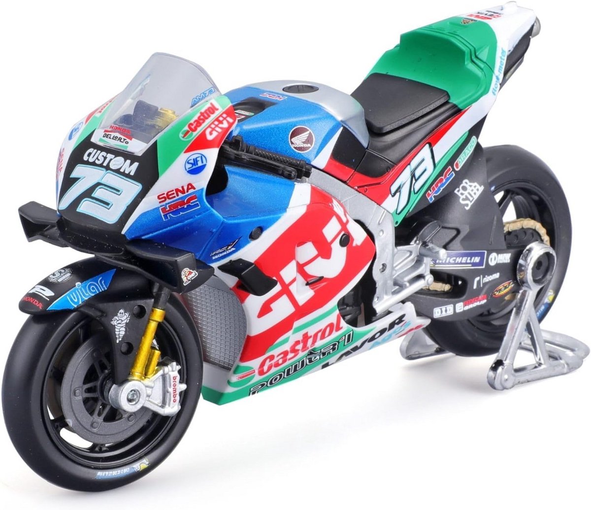 Schaal 1:18 LCR Honda RC213V Model - 2021 Racemotor Pre-assemblage Model