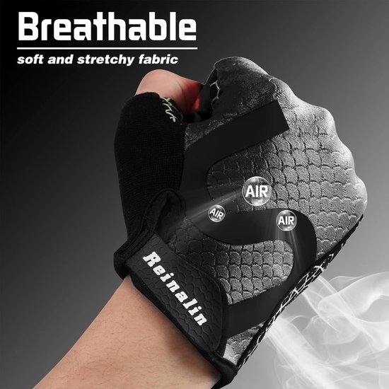 Schokabsorberende Fiets- en Mountainbike Handschoenen met Antislip voor Heren en Dames — afbeelding 3