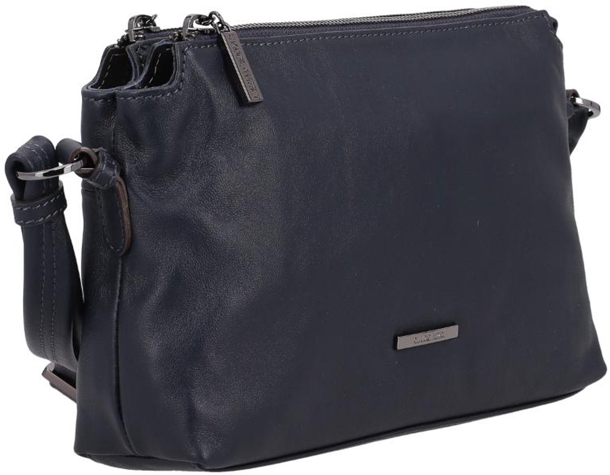 Claudio Ferrici Soft Crossbodytas Kleine Dames - Leer - Blauw
