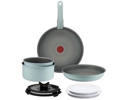 Tefal Ingenio Halo Ecalyptus - Pannenset - 9-delig - Inclusief Deksel - Handgreep