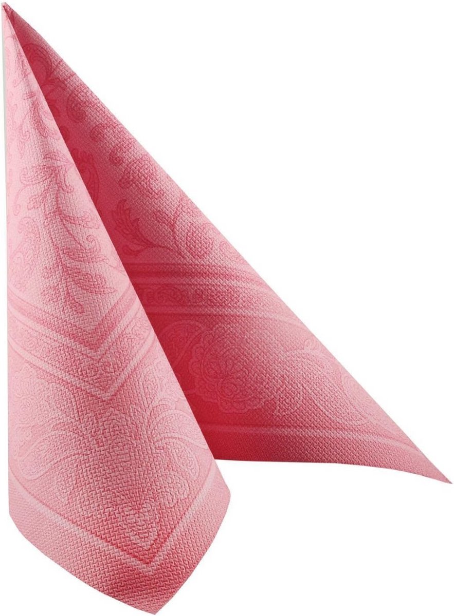 Decoratieve Papieren Servetten Roze 'Ornaments' - 20 Stuks 40x40 cm - Diner Servetten