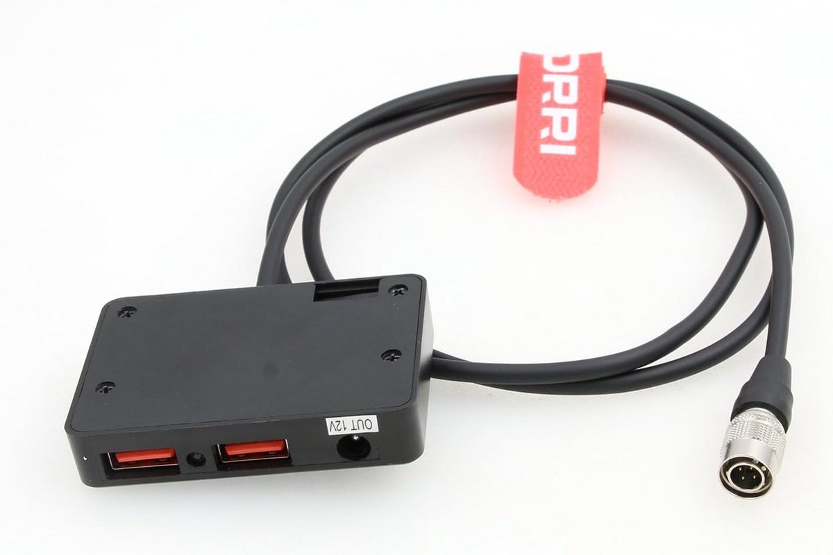 Hirose 4-Pin naar Dual USB A Quick Charge 3.0 Voedingskabel voor Camera's en Apparatuur