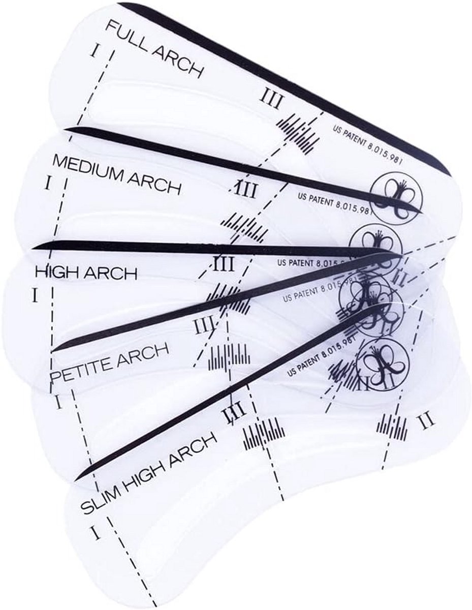 Wenkbrauw Sjabloon Set (5 Stuks) - Perfecte Wenkbrauwvorming en Opvullen