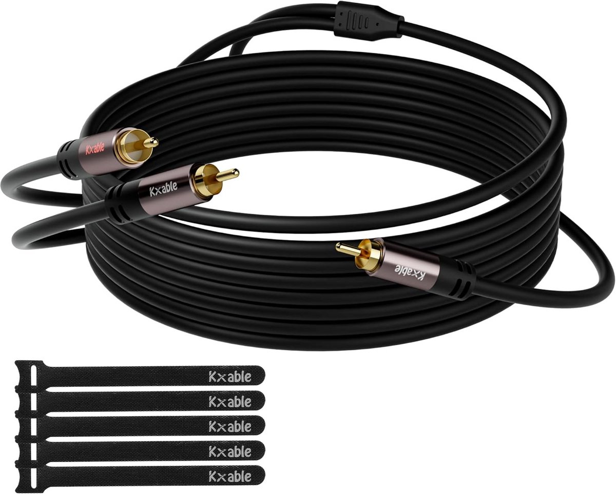 RCA Y-Splitter Kabel 15 Meter Mannelijk naar 2x Mannelijk Stereo Audio Kabel