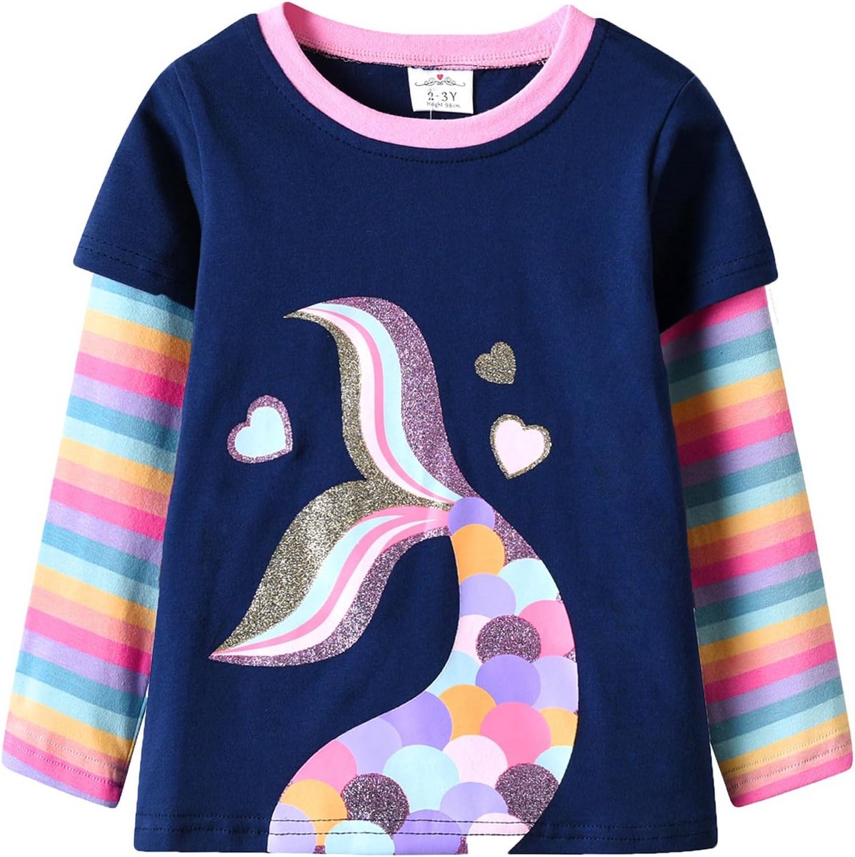 Kindertop met Dierenprint voor Meisjes - Katoenen T-shirt met Cartoon Design