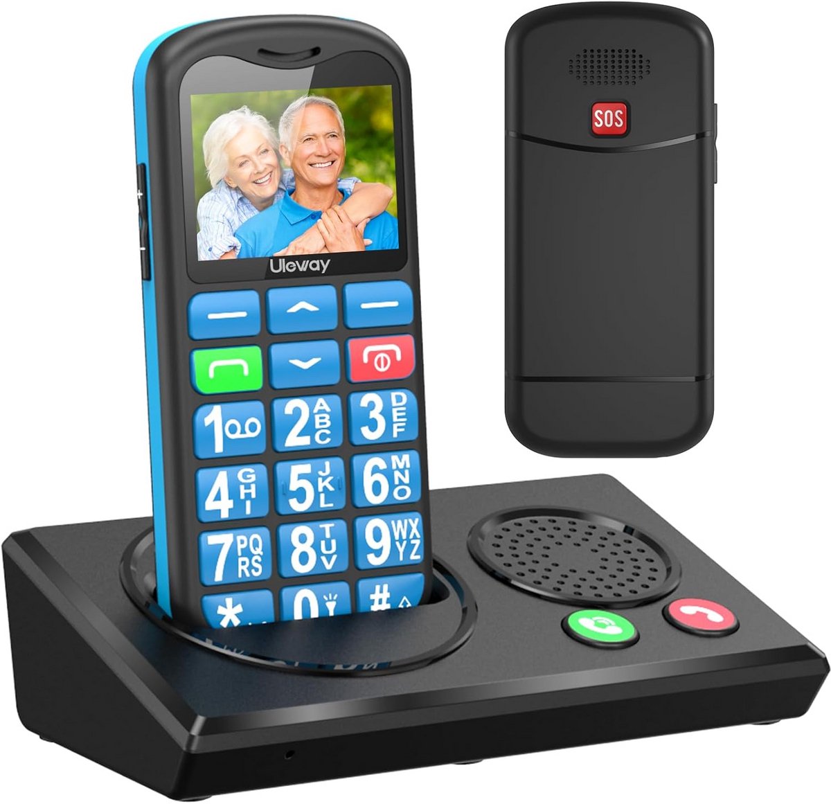 Eenvoudige 4G Seniorentelefoon zonder Abonnement met Laadstation