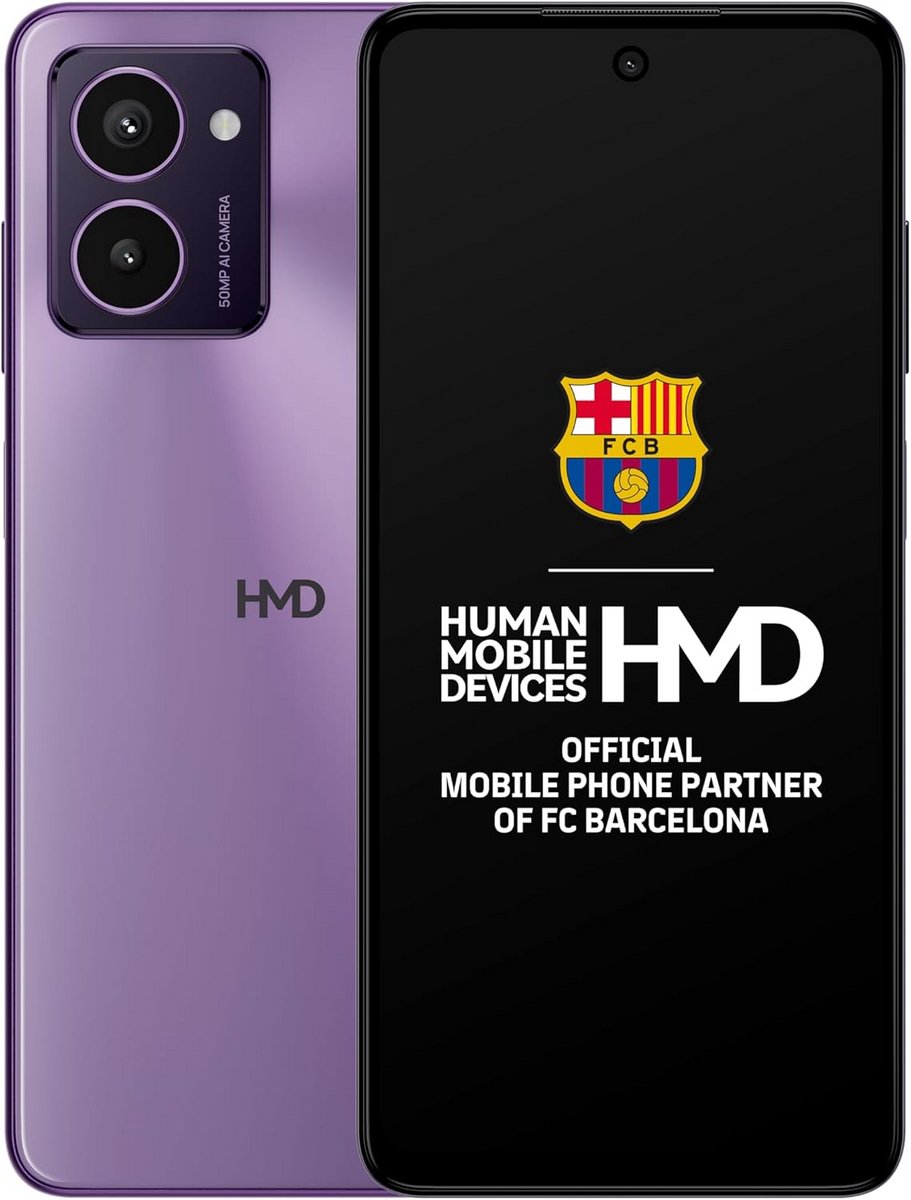 Krachtige 4G Smartphone met 50MP Camera's, Groot HD+ Scherm en Lange Batterijduur - Paars