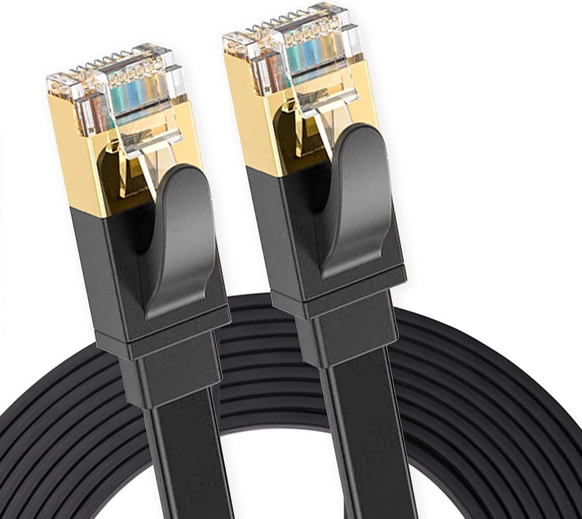 Platte Netwerkkabel 5m Cat 8 UTP Ethernet Kabel 40 Gbit/s voor LAN en DSL