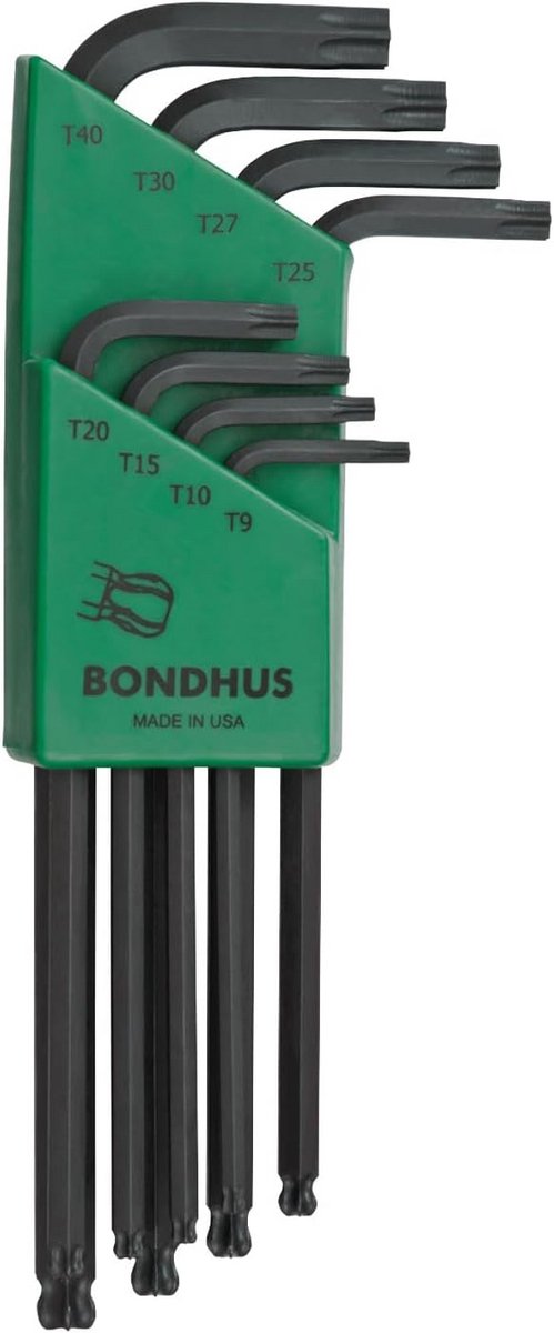 Balvormige Torx Schroevendraaier Set 8 Delig T9-T40