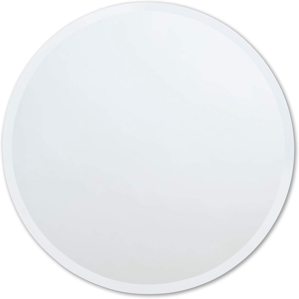 Ronde Wandspiegel zonder Frame met Afgeschuinde Rand - Badkamer en Woondecoratie