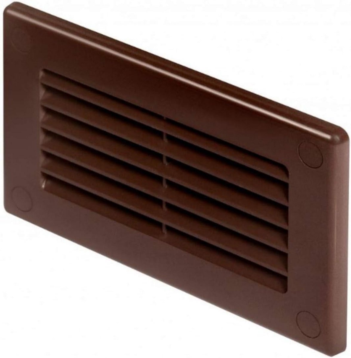 Vierkant Ventilatie Rooster Lamellen voor VlakKanaal 55x110mm Bruin - Insectenwering