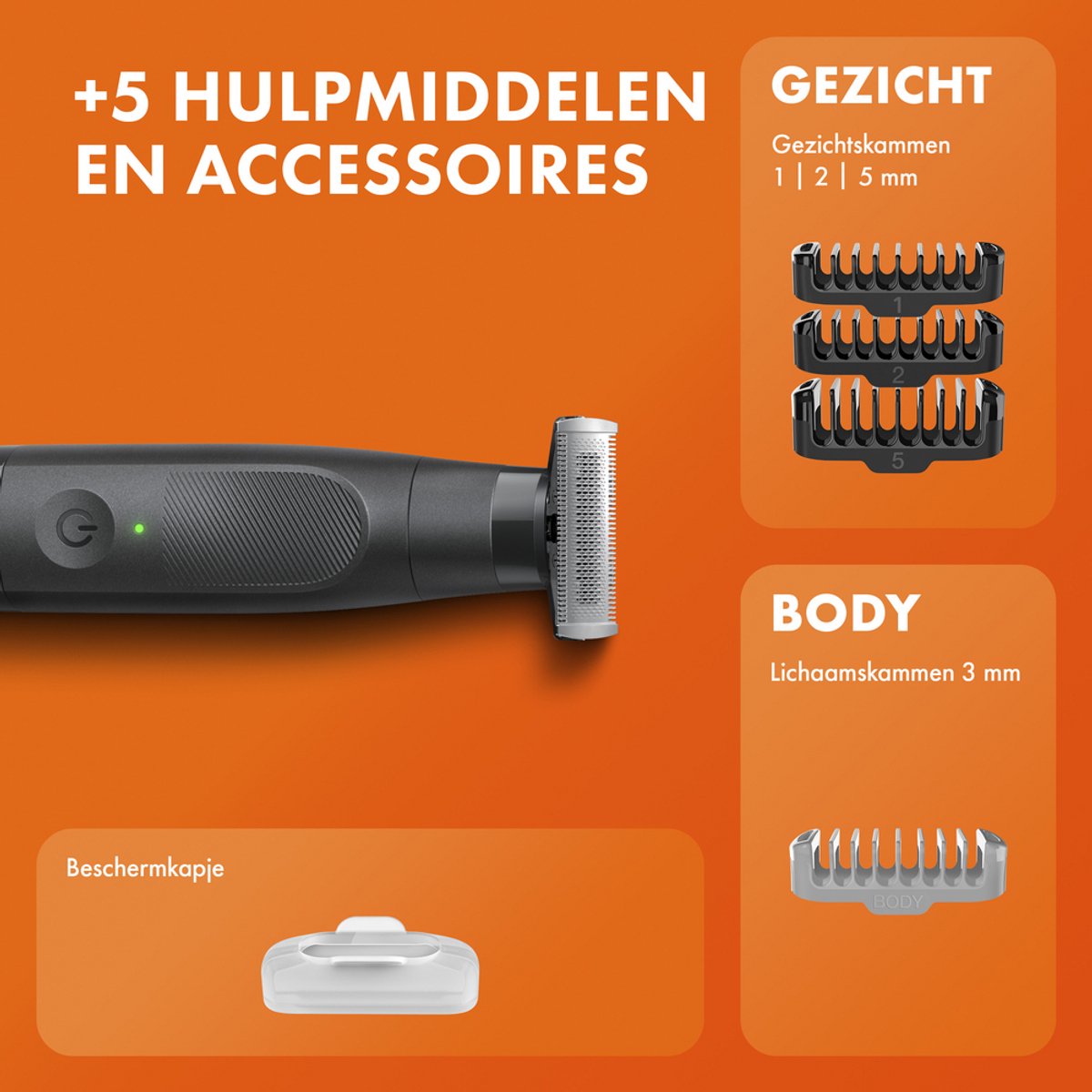 Gillette Fusion One - Trimmer with One Blade - Hybride Baardtrimmer & Scheerapparaat + 5 hulpmiddelen en accessoires thumbnail 2