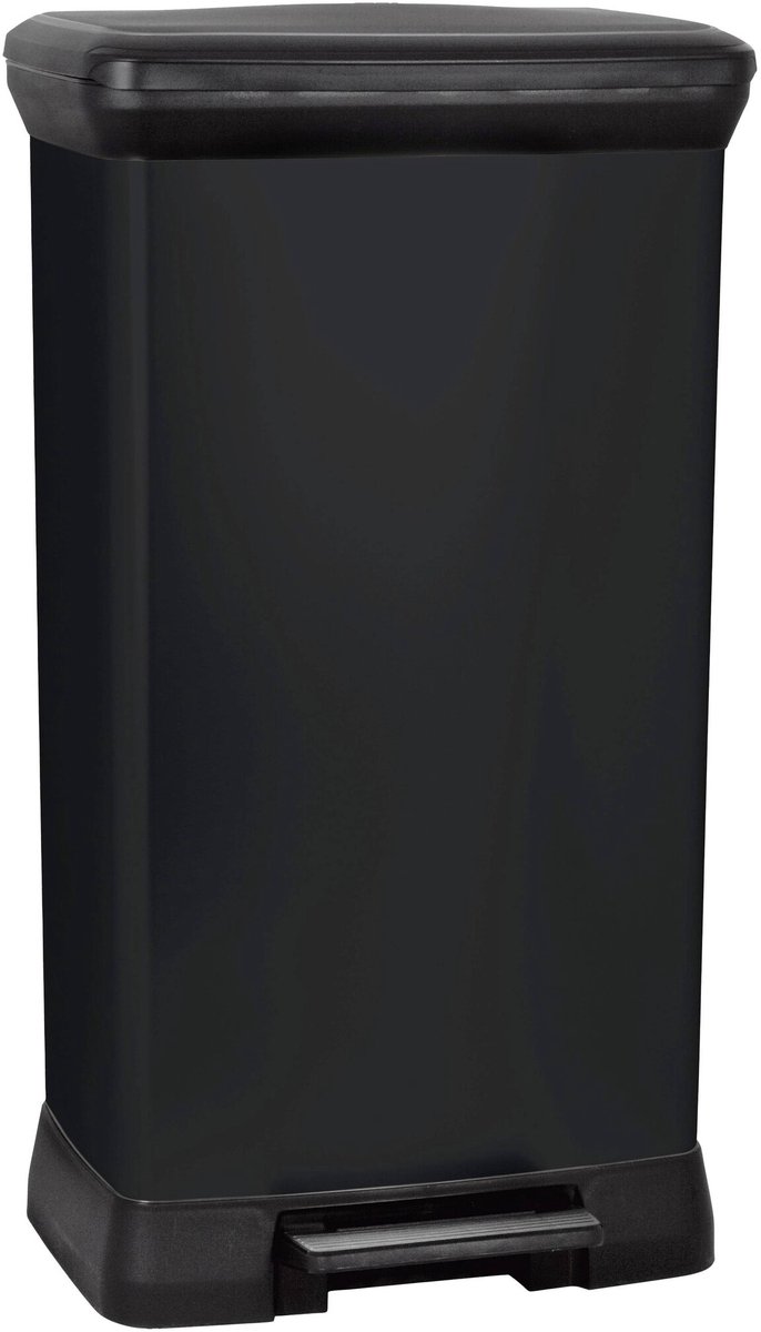 Curver Decobin Prullenbak - 50L - 39x29x72 cm - Zwart