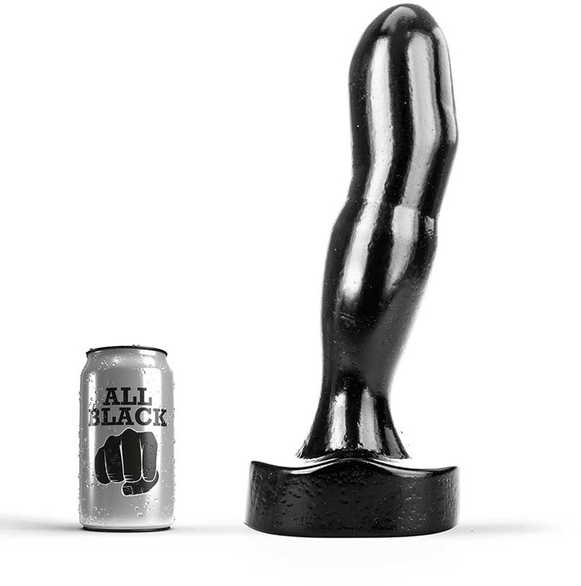 All Black - Grote Vingervormige Anaal Dildo - 32 x 6.7 cm - Zwart